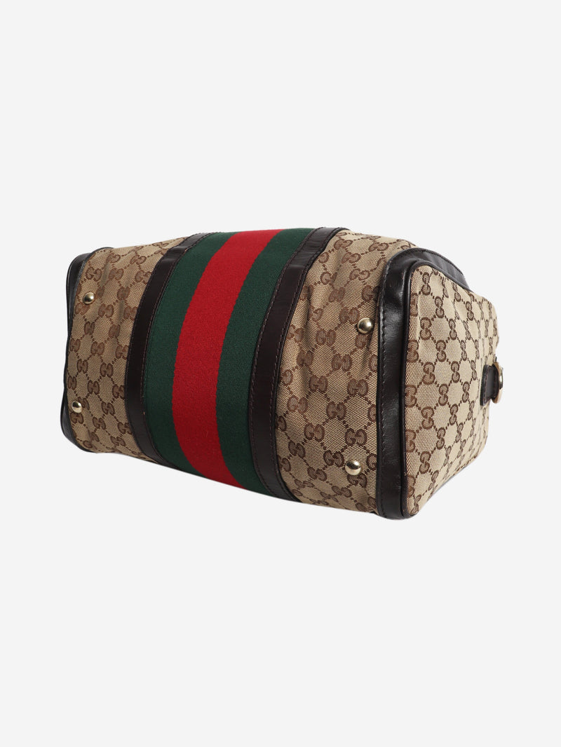 Brown GG canvas web Boston bag Shoulder bags Gucci 
