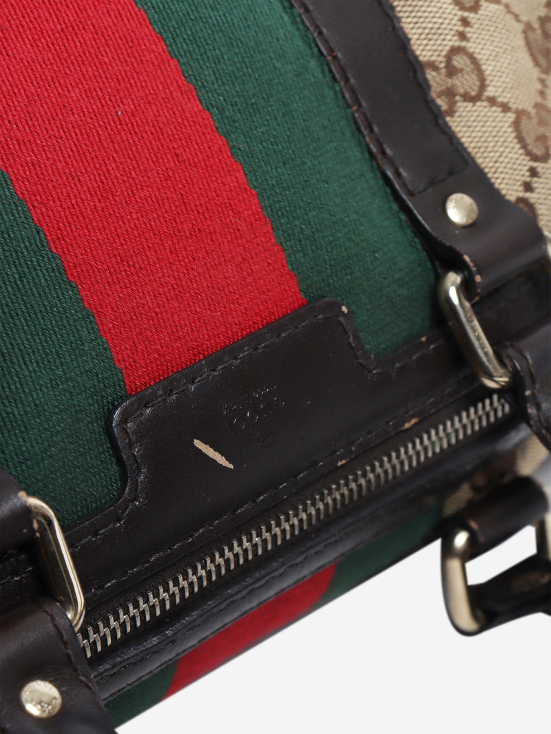 Brown GG canvas web Boston bag Shoulder bags Gucci 