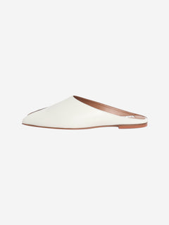 White leather peep-toe mules - size EU 39 (UK 6) Flat Sandals Alaia 