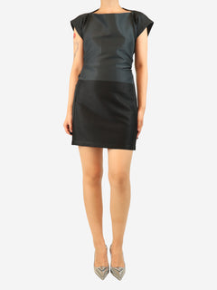 Dark grey sleeveless plisse dress - size S