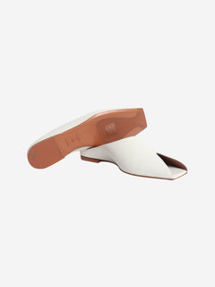 White leather peep-toe mules - size EU 39 (UK 6) Flat Sandals Alaia 