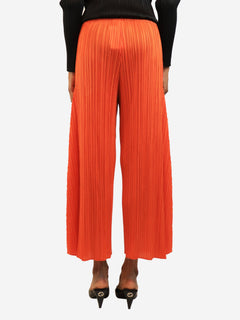 Orange pleated trousers - size UK 10 Trousers Pleats Please 