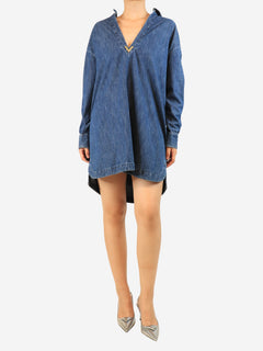 Blue denim mini dress - size UK 8 Denim Valentino 