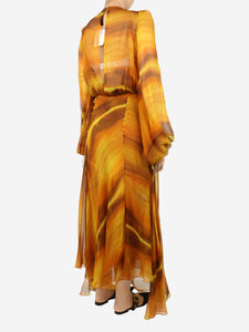 Petar Petrov Orange Acalia maxi dress - size UK 8