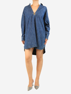 Blue denim mini dress - size UK 8 Denim Valentino 