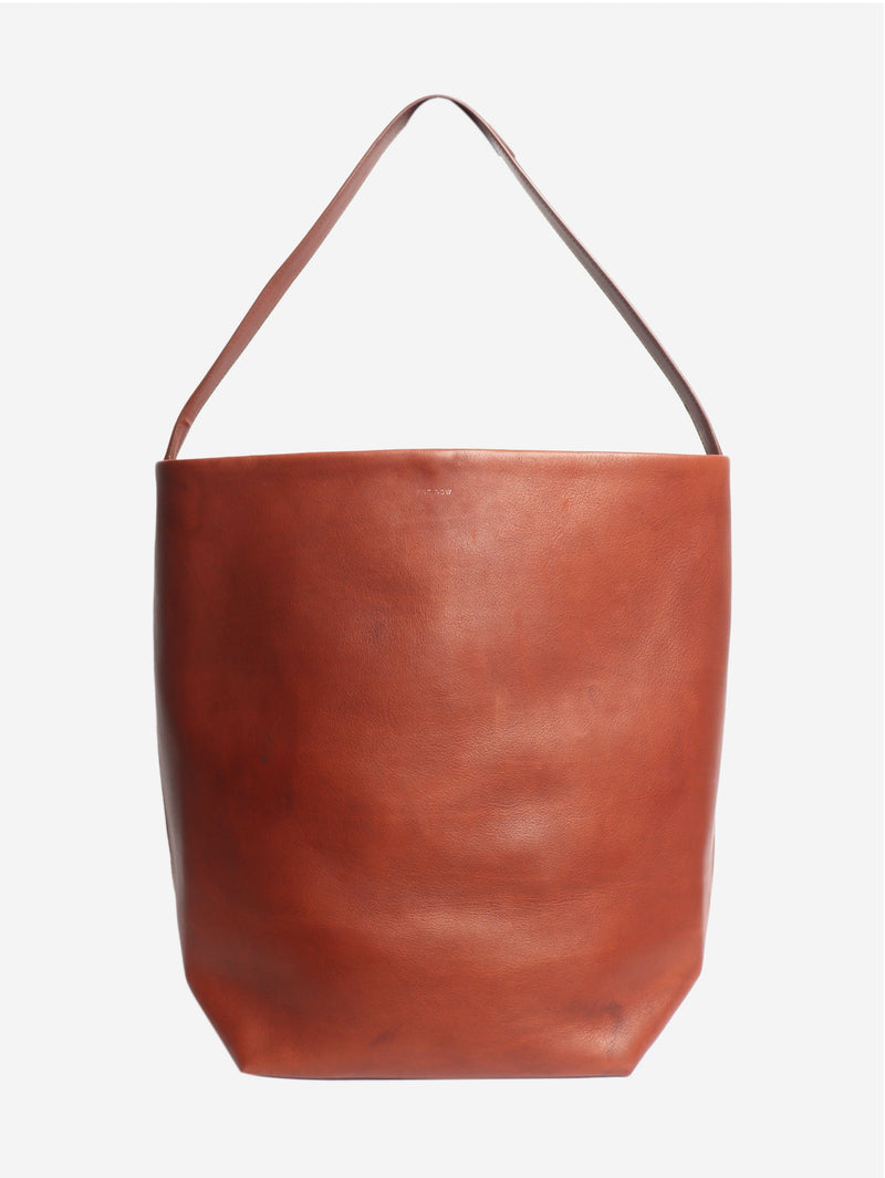 Brown leather shoulder bag Tote Bags The Row 