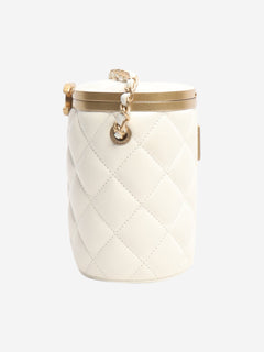 Cream quilted Crown Box crossbody bag Cross-body bags Chanel 