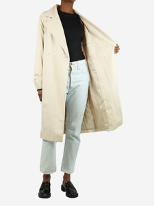 Joseph Neutral trench coat with belt - size UK 6