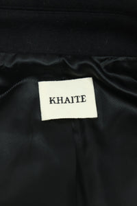 Khaite Black cropped wool biker jacket - size UK 8