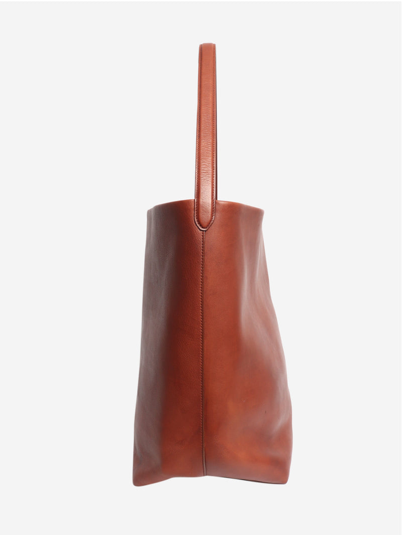 Brown leather shoulder bag Tote Bags The Row 