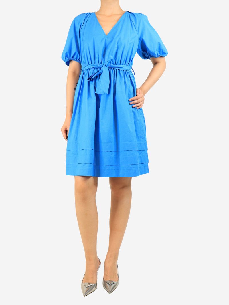 Marella Blue ribber dress - size UK 10