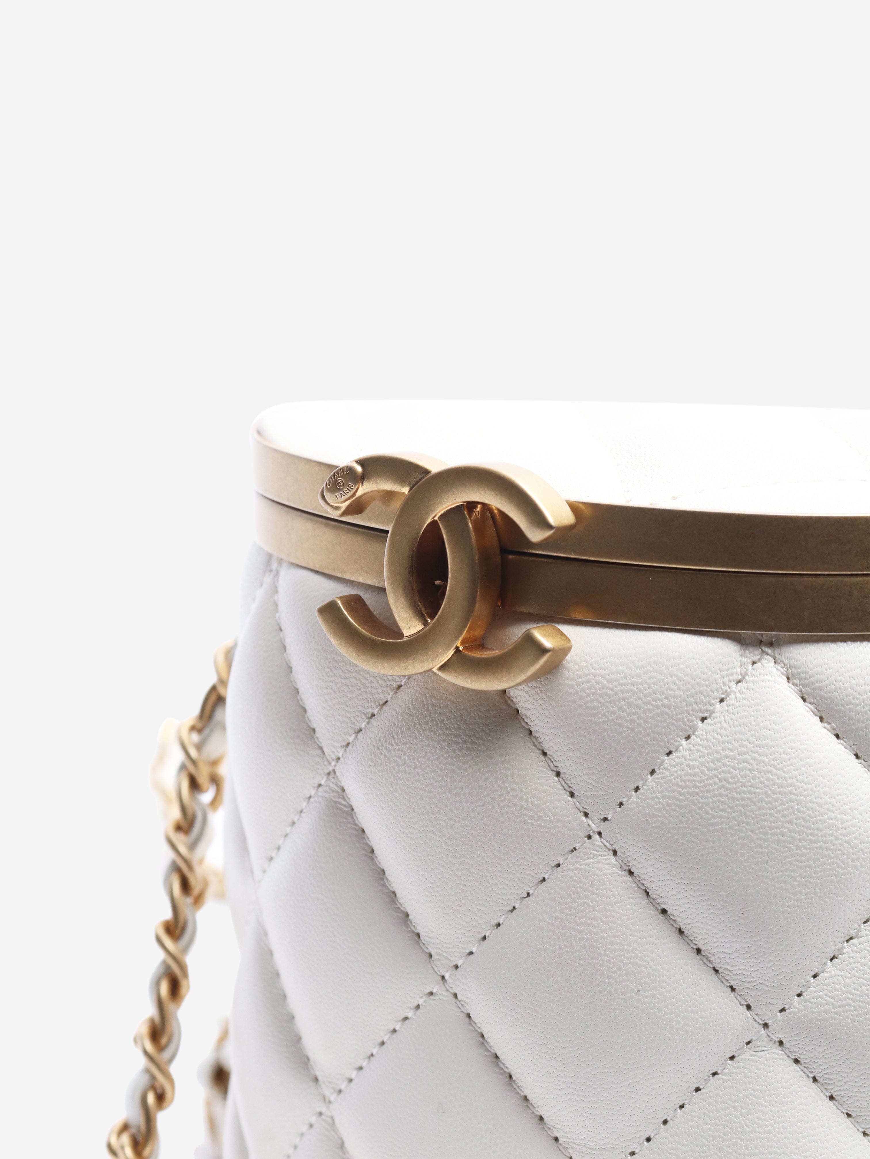 Cream quilted Crown Box crossbody bag Cross-body bags Chanel 