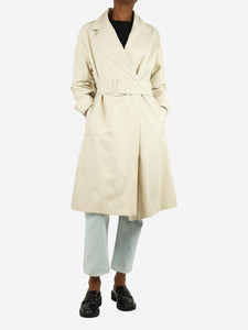 Joseph Neutral trench coat with belt - size UK 6