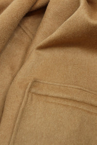 Max Mara Camel double-breasted shawl-style coat - size S