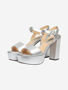 Prada Silver metallic platform heels - size EU 39 (UK 6)
