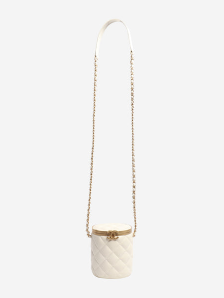 Cream quilted Crown Box crossbody bag alternate image