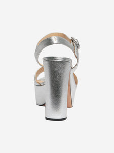 Prada Silver metallic platform heels - size EU 39 (UK 6)
