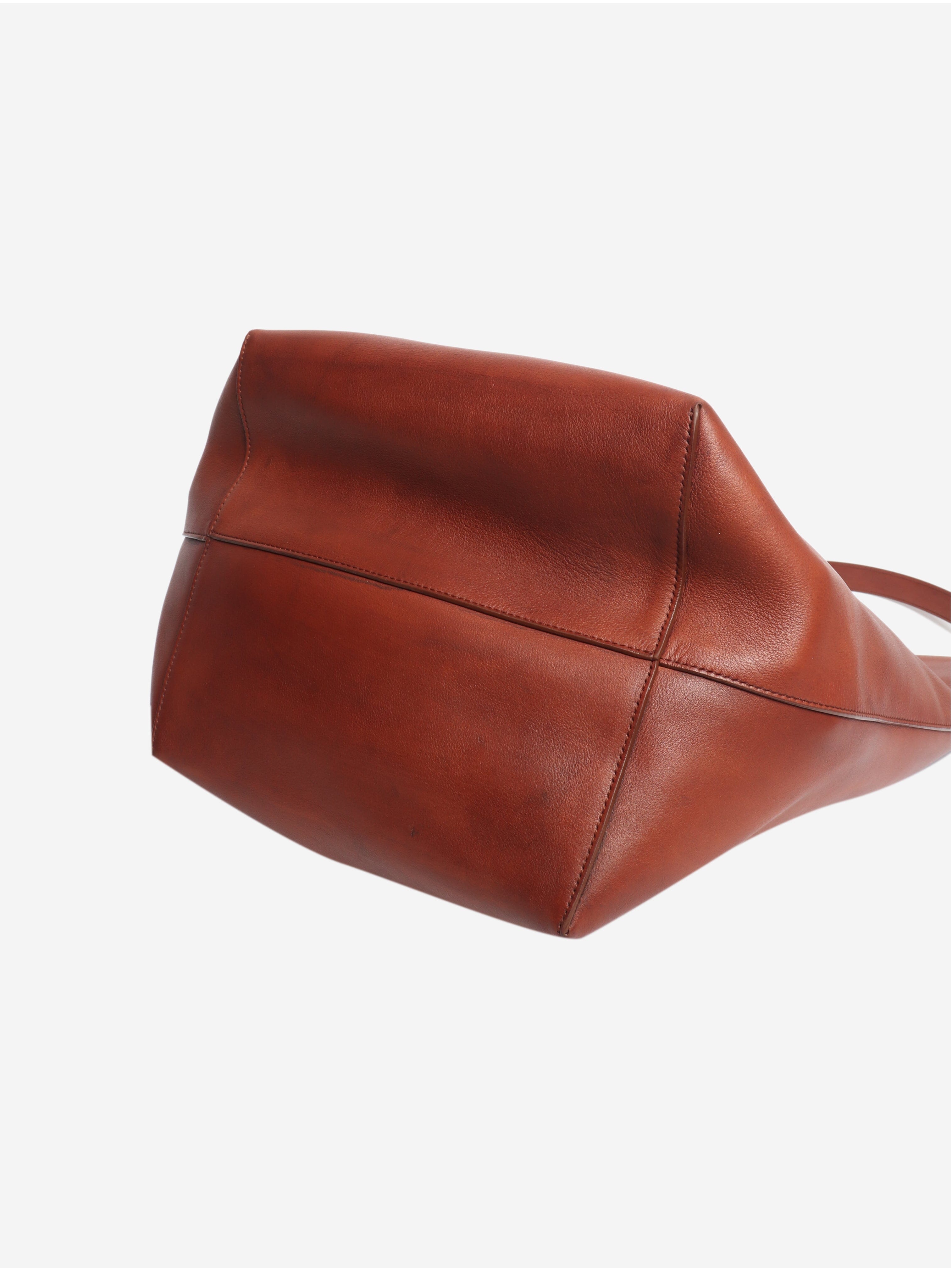 Brown leather shoulder bag Tote Bags The Row 