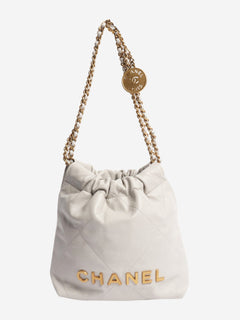 Pale grey 22 shiny calfskin quilted bag Cross-body bags Chanel 