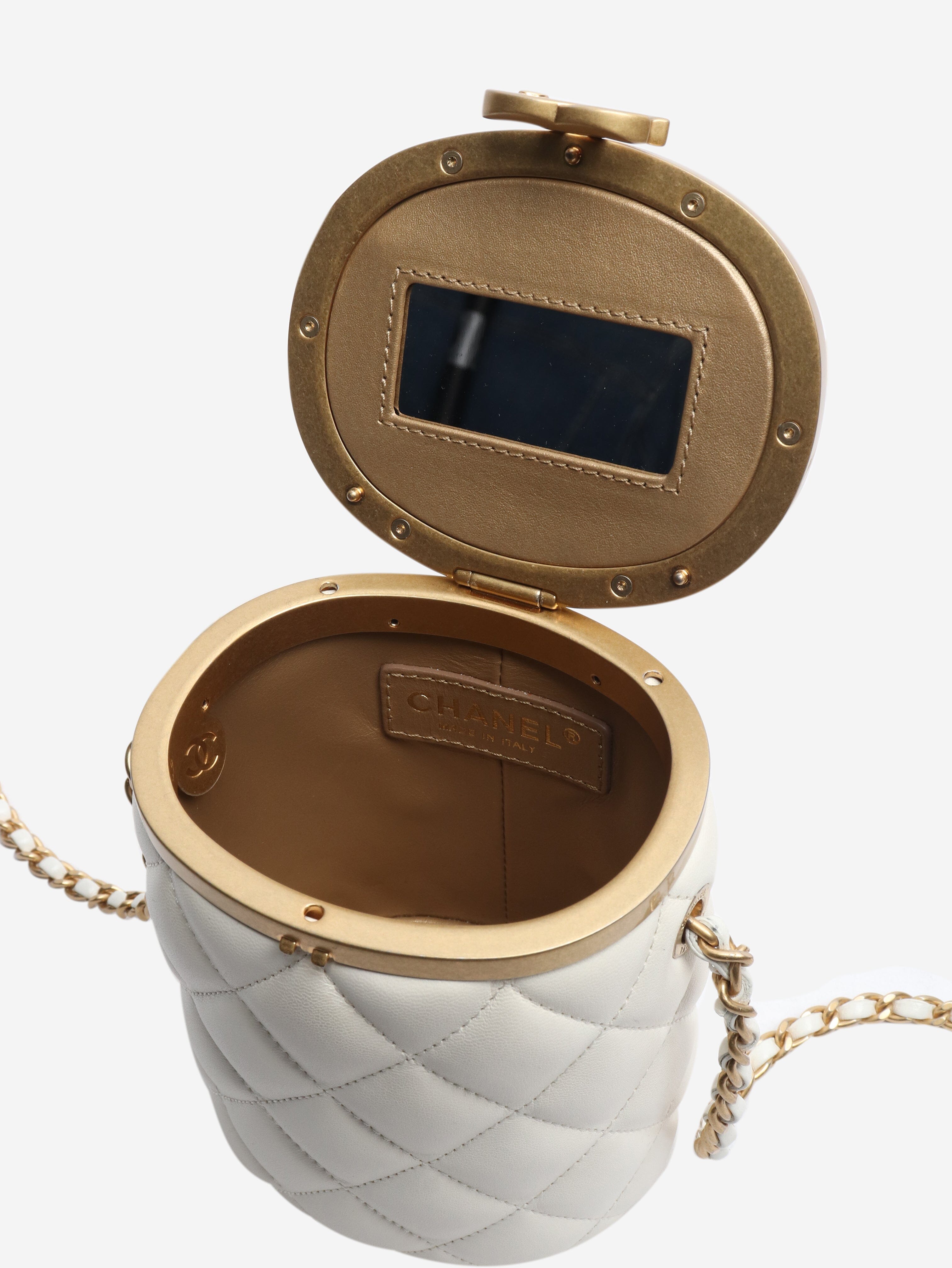 Cream quilted Crown Box crossbody bag Cross-body bags Chanel 