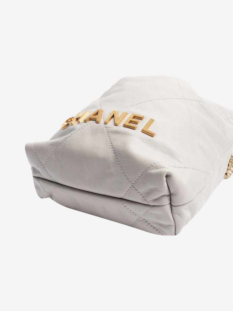 Pale grey 22 shiny calfskin quilted bag Cross-body bags Chanel 