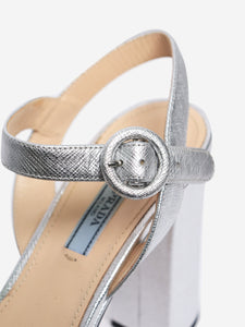 Prada Silver metallic platform heels - size EU 39 (UK 6)