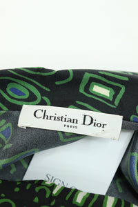 Christian Dior Black and green two-piece printed set - size UK 8