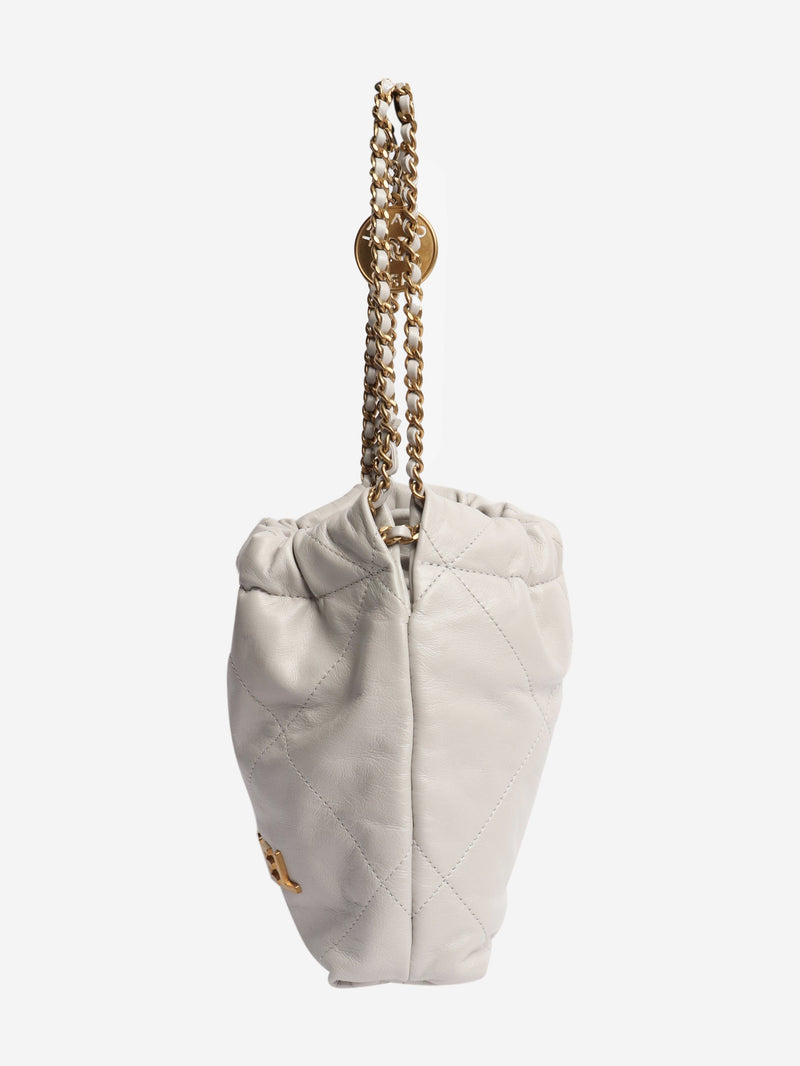 Pale grey 22 shiny calfskin quilted bag Cross-body bags Chanel 
