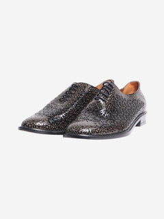 Black patent laser-cut shoes - size EU 37 Flat Shoes Clergerie 