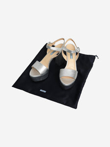 Prada Silver metallic platform heels - size EU 39 (UK 6)