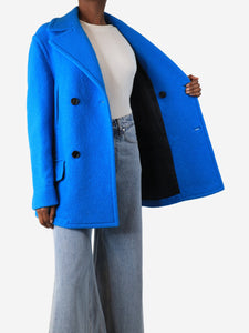 Marni Blue double-breasted wool peacoat - size UK 6