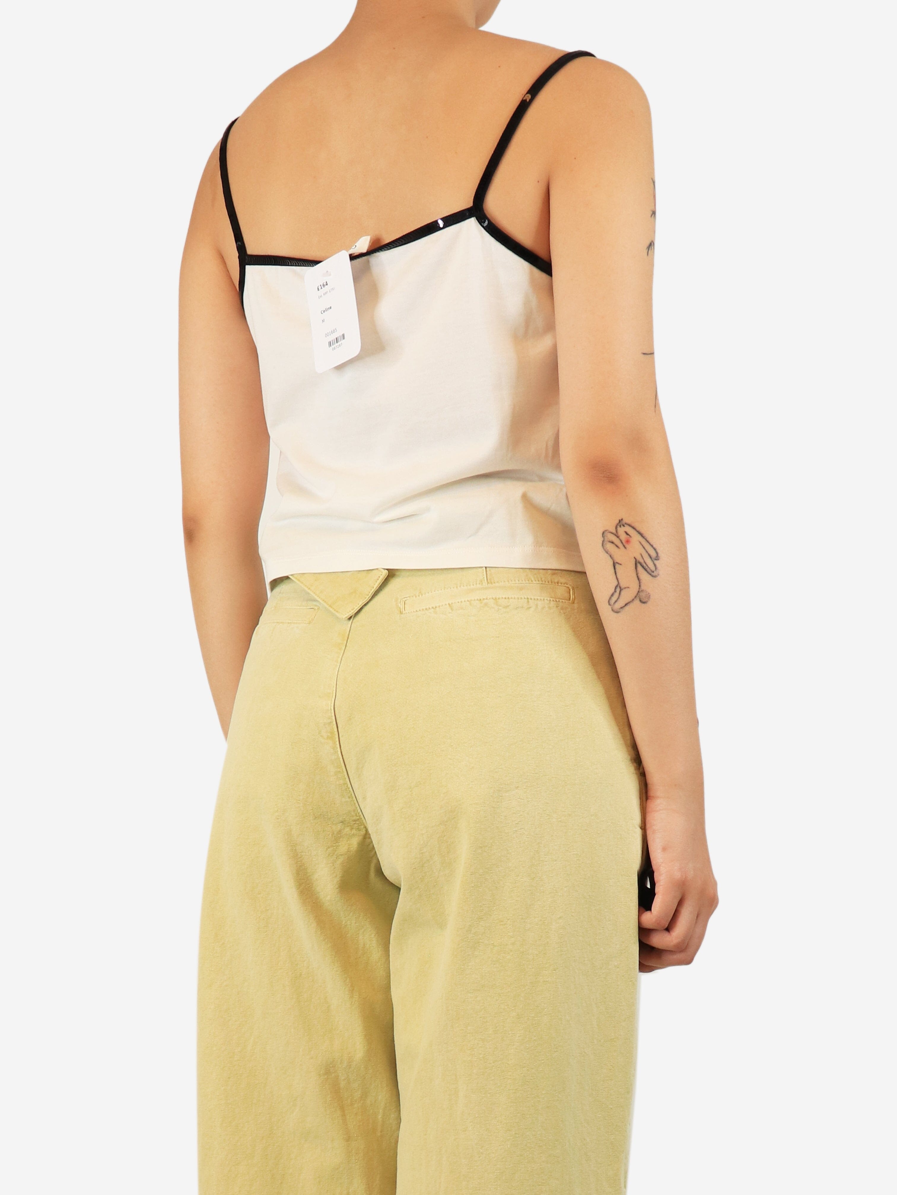 White sequin cami top - size M Tops Celine 