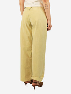 Yellow belted limewash jeans - size UK 8 Denim Jil Sander 