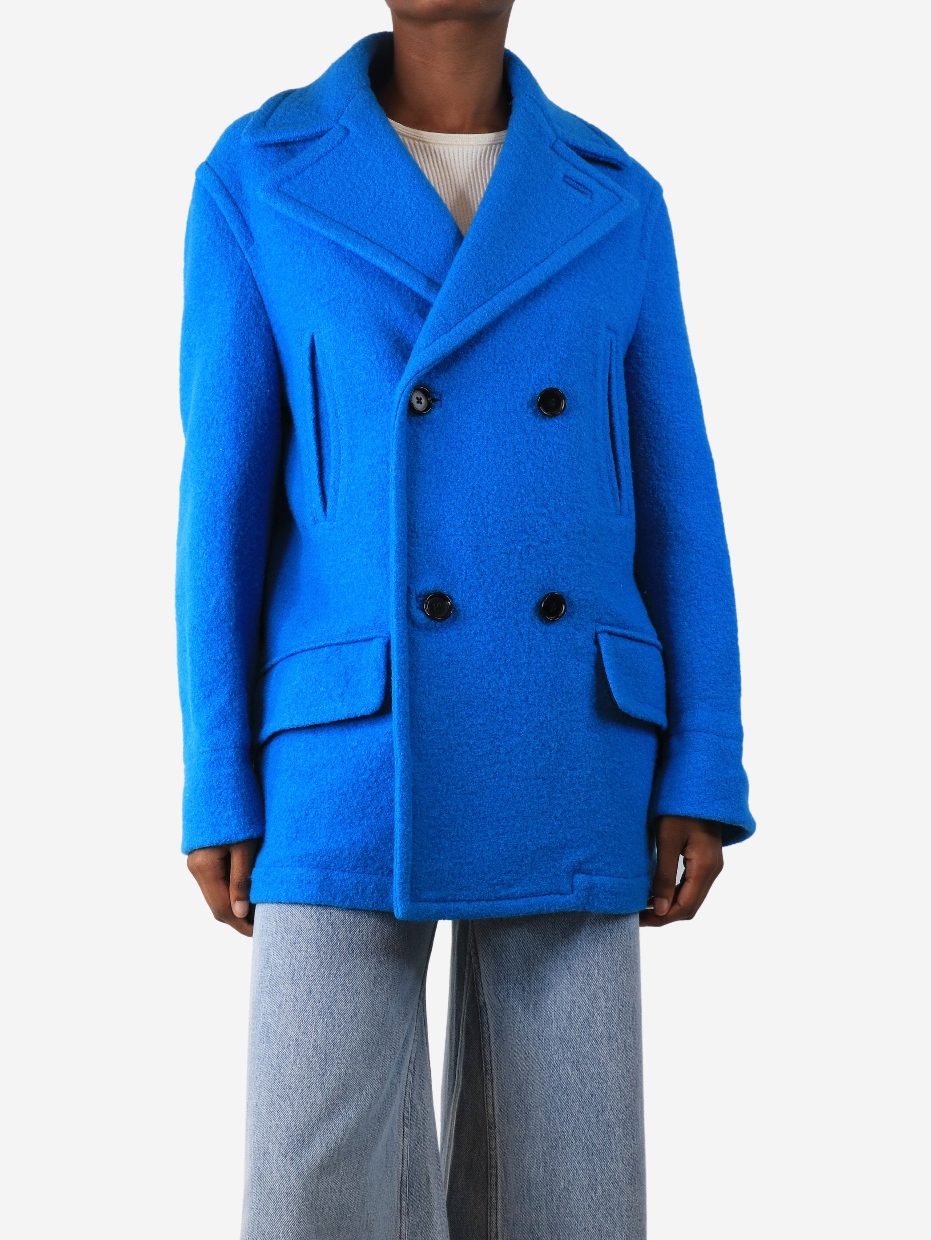 Blue double-breasted wool peacoat - size UK 6 Coats & Jackets Marni 