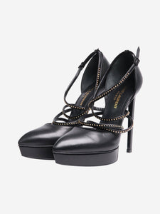 Saint Laurent Black studded platform heels - size EU 37.5