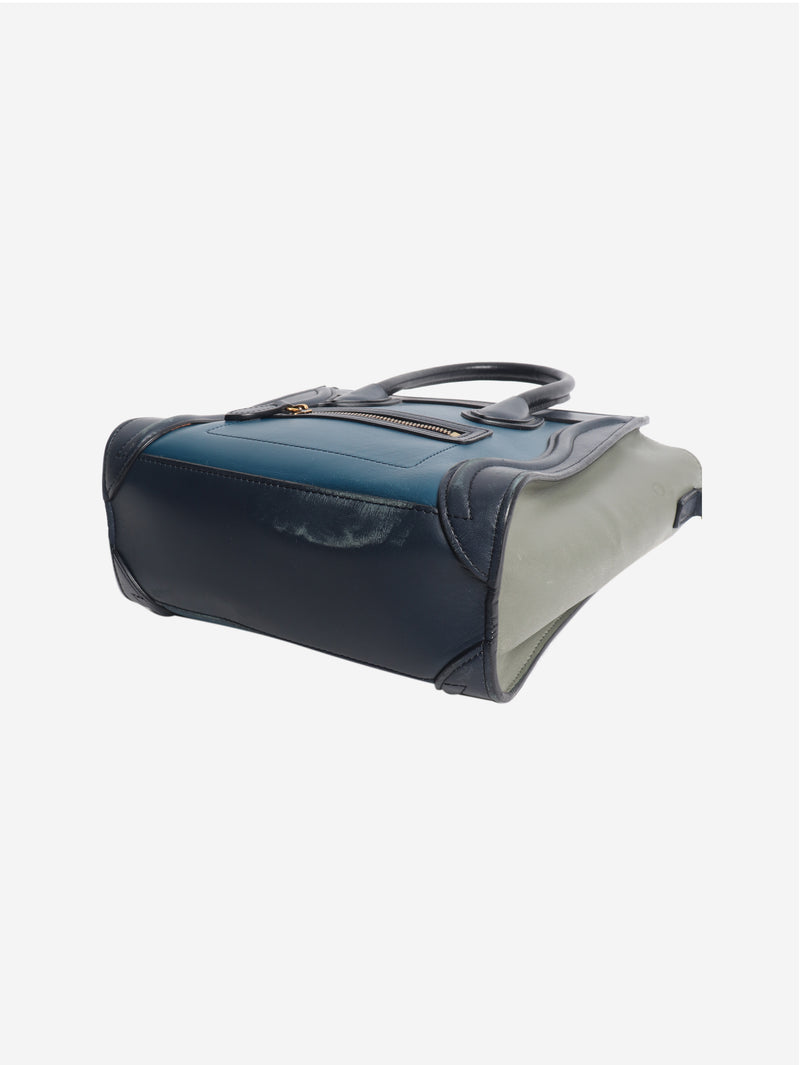 Blue tri-colour Nano Luggage tote