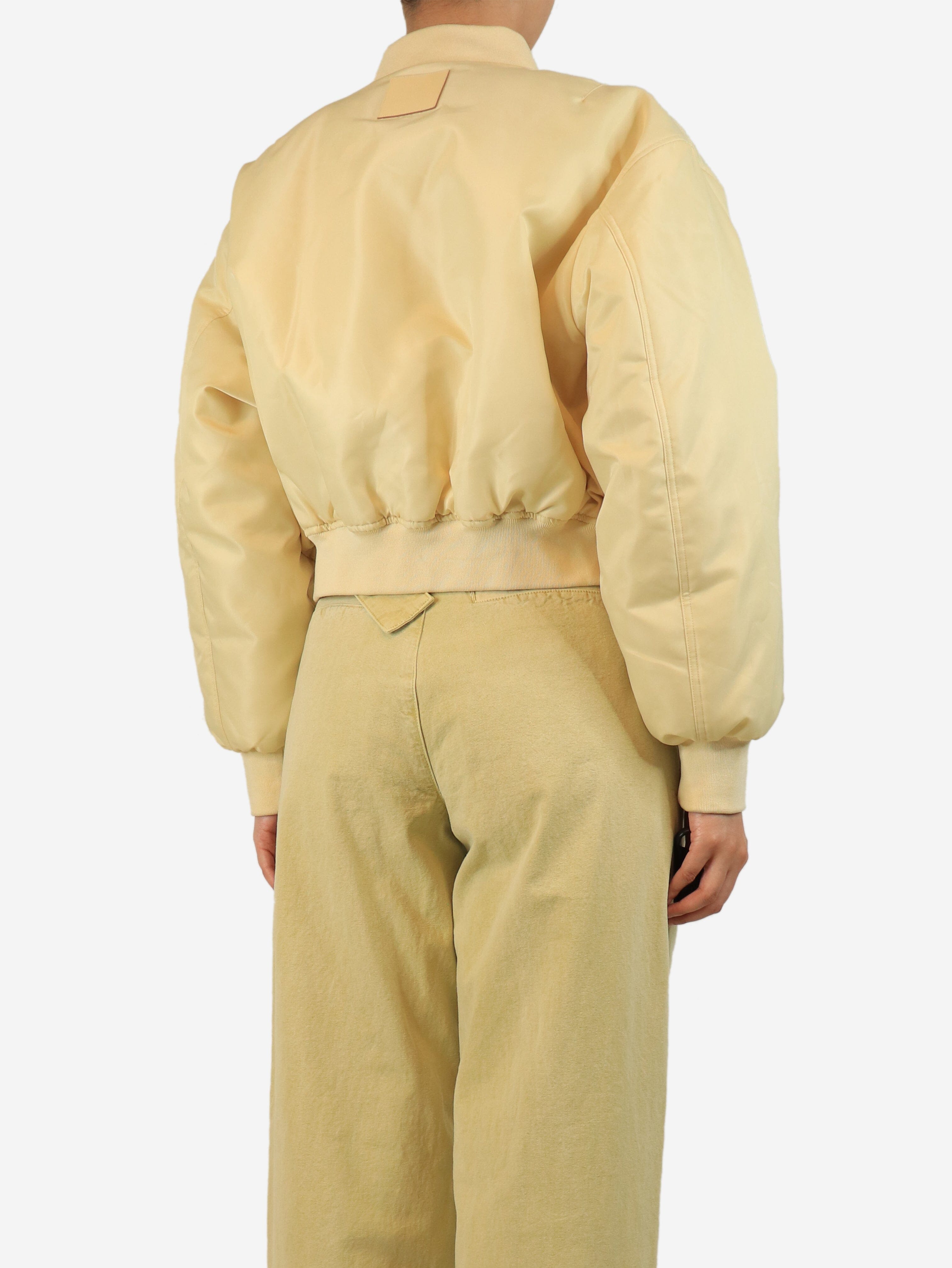 Butter yellow cropped Leon bomber jacket - size S Coats & Jackets Anine Bing 