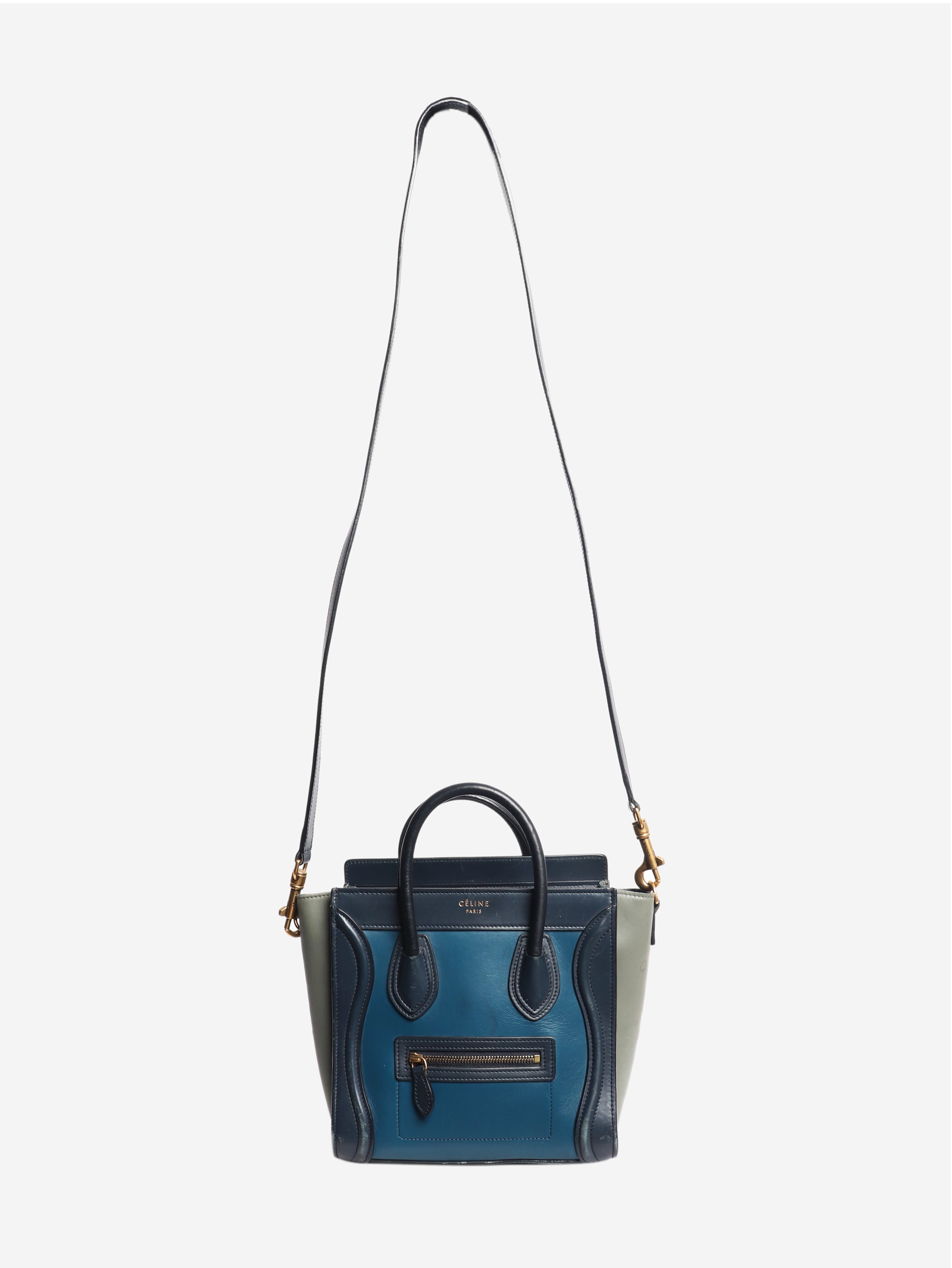 Blue tri-colour Nano Luggage tote