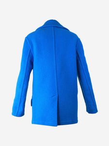 Marni Blue double-breasted wool peacoat - size UK 6