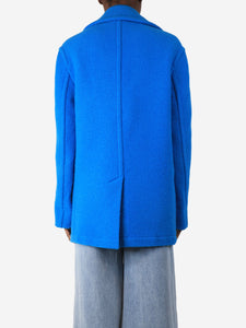 Marni Blue double-breasted wool peacoat - size UK 6