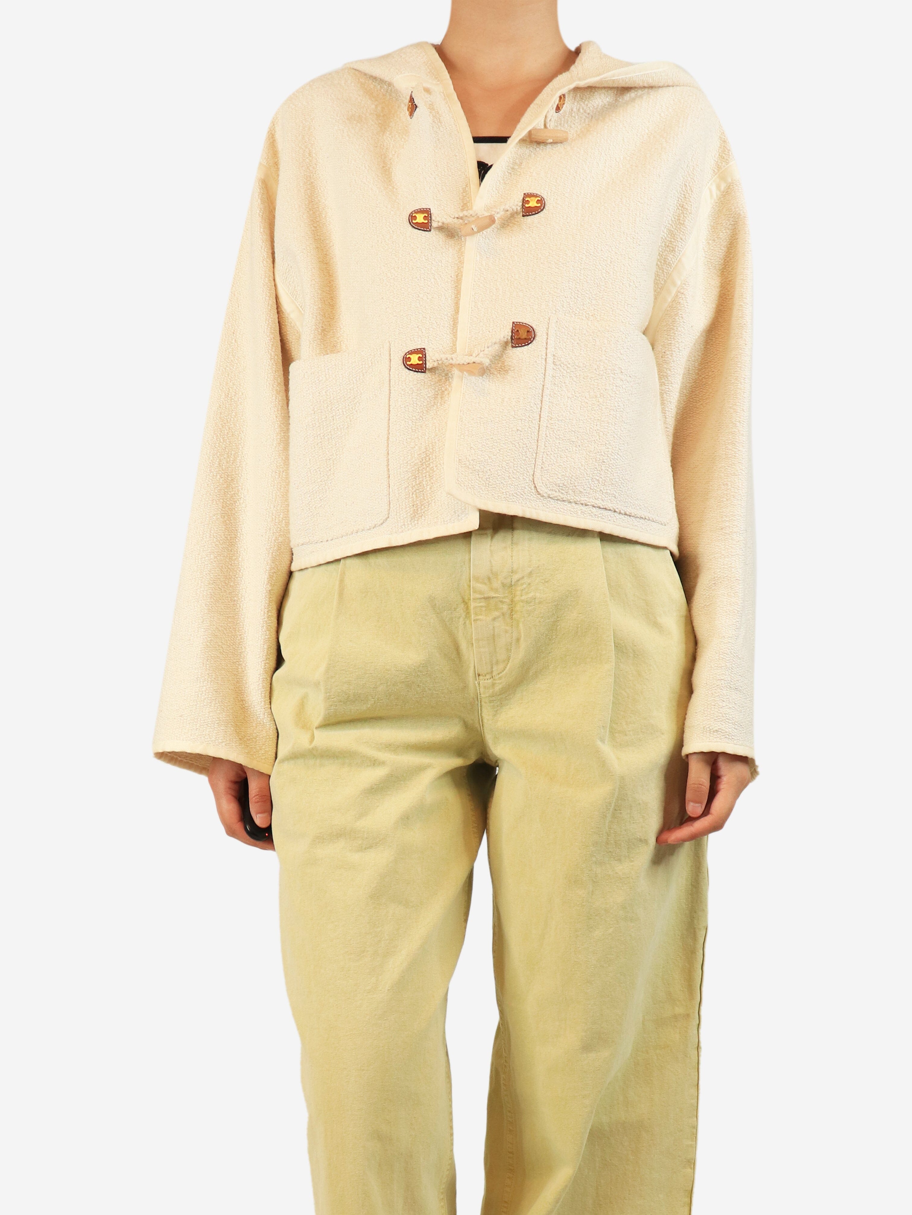 Cream hooded duffle coat - size UK 8 Coats & Jackets Celine 