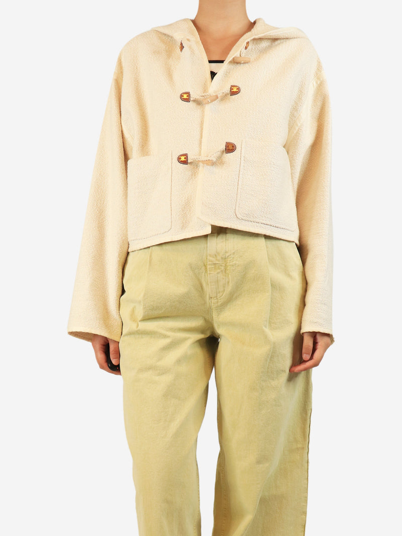Cream hooded duffle coat - size UK 8 Coats & Jackets Celine 