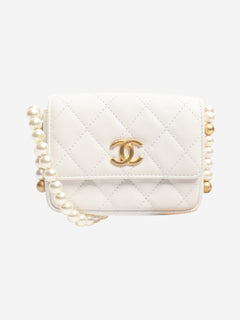White diamond quilted caviar 2021 faux pearl mini crossbody bag Wallets, Purses & Small Leather Goods Chanel 