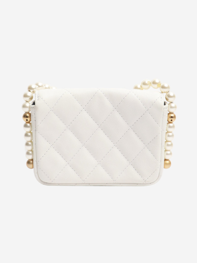 White diamond quilted caviar 2021 faux pearl mini crossbody bag Wallets, Purses & Small Leather Goods Chanel 
