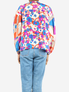 See By Chloe Multicolour silk floral blouse - size UK 6