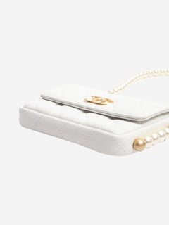 White diamond quilted caviar 2021 faux pearl mini crossbody bag Wallets, Purses & Small Leather Goods Chanel 