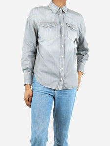 Brunello Cucinelli Grey denim pocket shirt - size XS