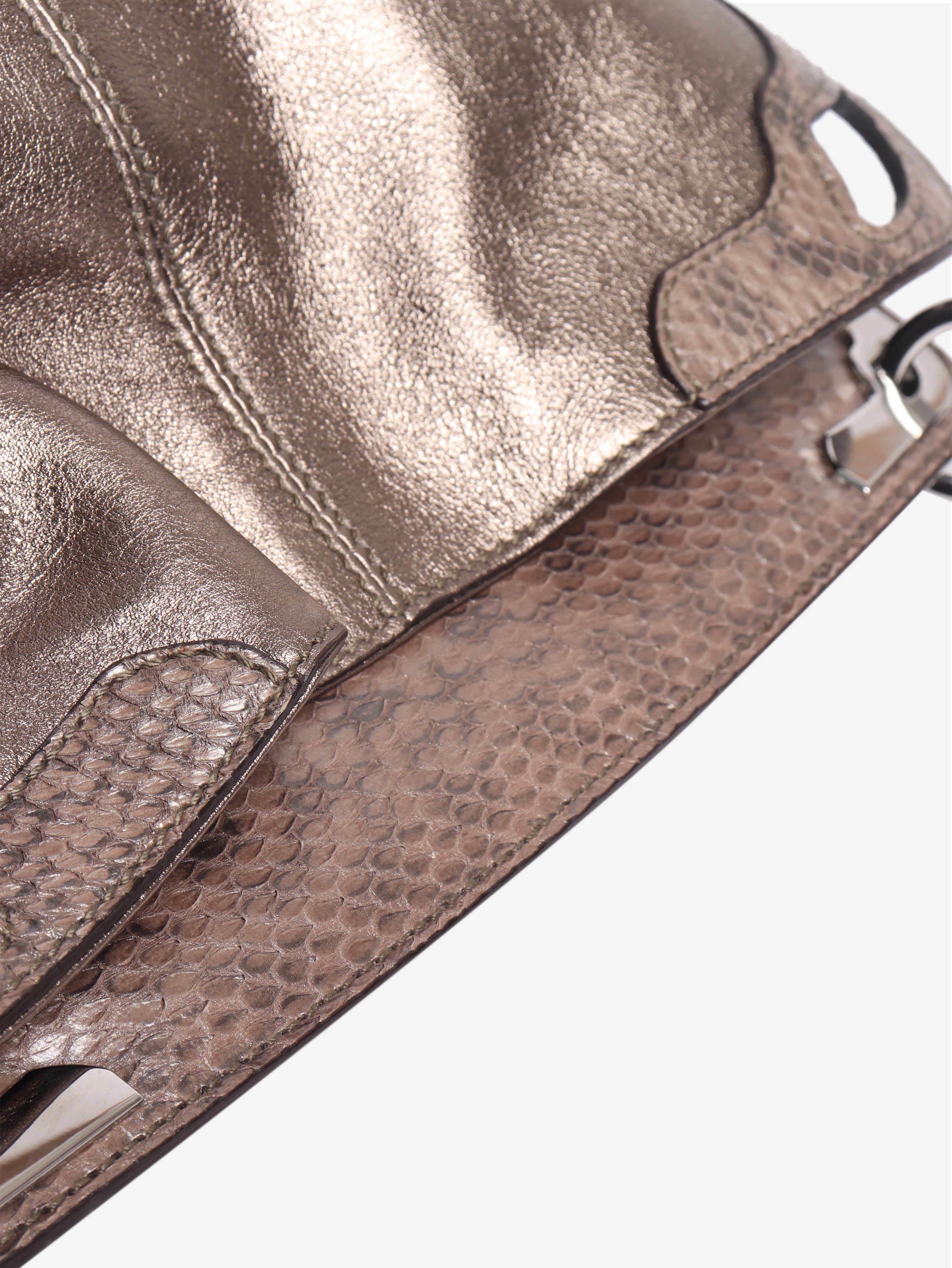 Brown Signature leather shoulder bag