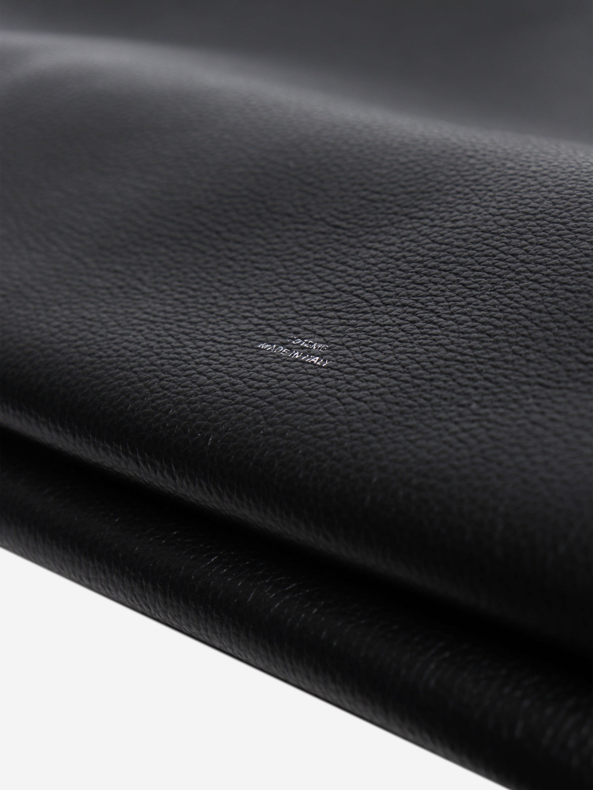 Black belted grained leather tote Tote Bags Toteme 