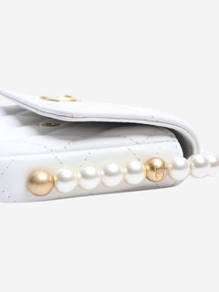 White diamond quilted caviar 2021 faux pearl mini crossbody bag Wallets, Purses & Small Leather Goods Chanel 